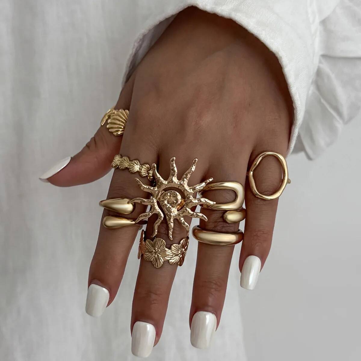 Z Vintage Fashion - IngeSight.Z 8Pcs/set Fashion Starfish Scallop Open