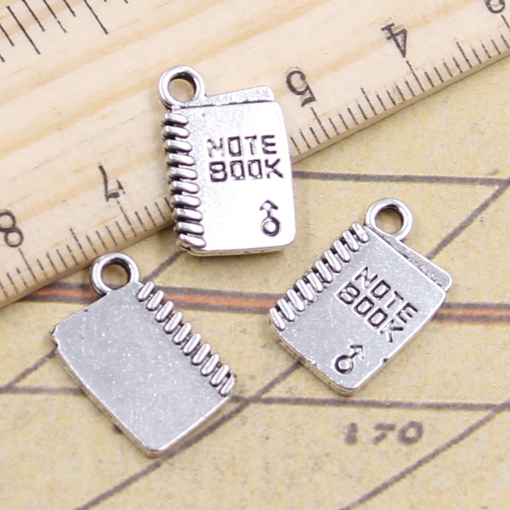 Vintage Fashion Coloring Book - 30pcs Charms Male Note Book 18x12mm
