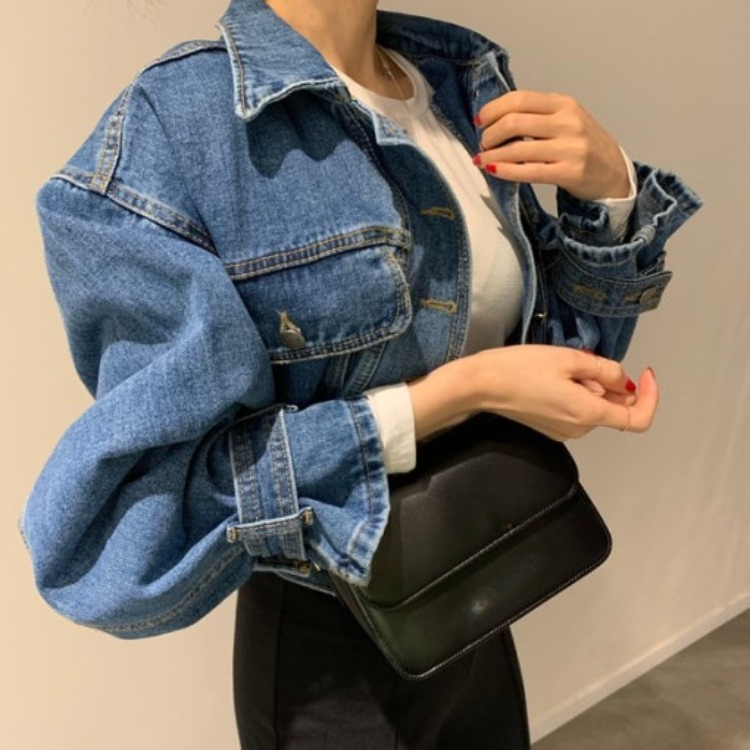 Patchwork Jean Jacket - Spring Fall New Arrival Korean Style