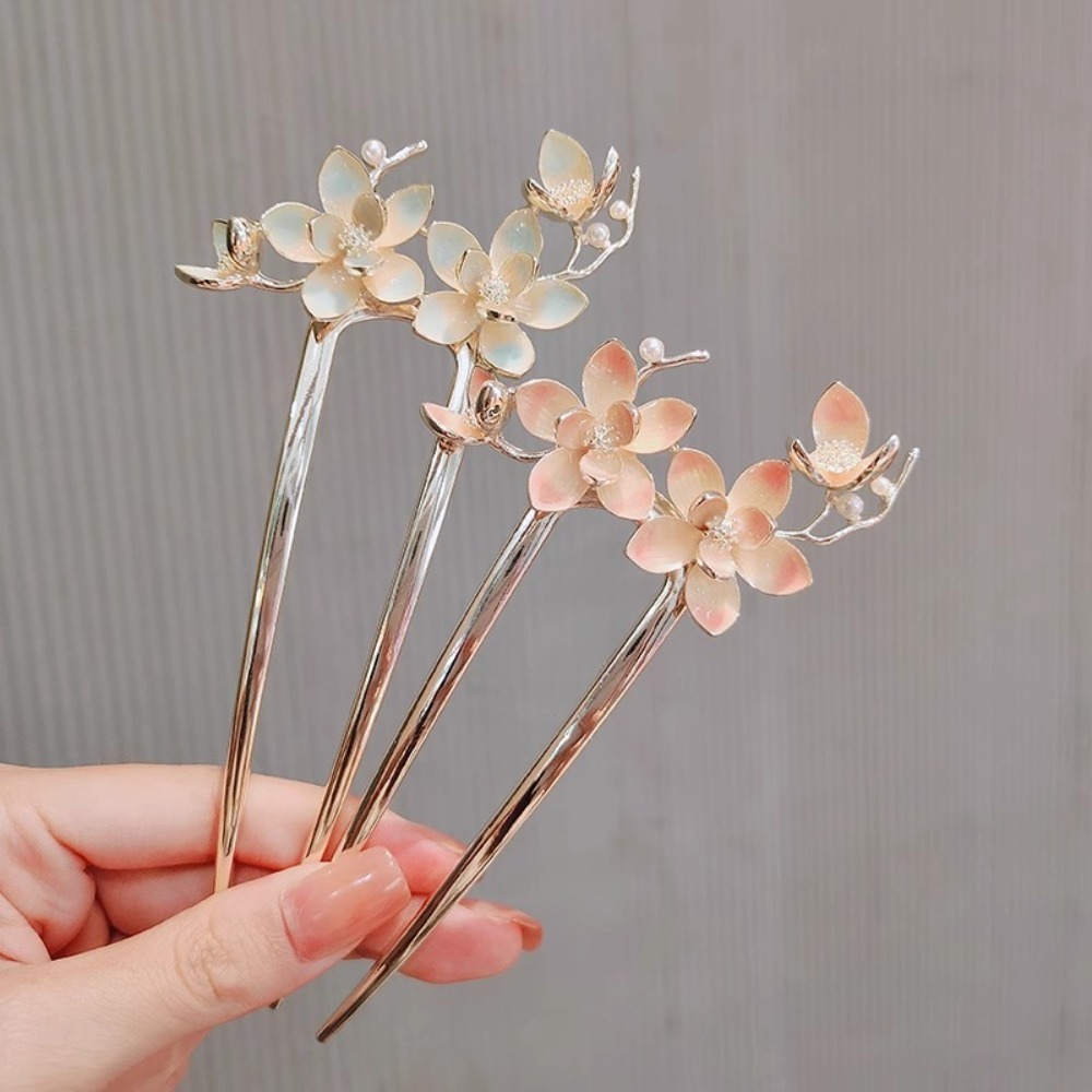 Vintage Fashion Jewelry - 1pc U Shaped Flower Hair Sticks