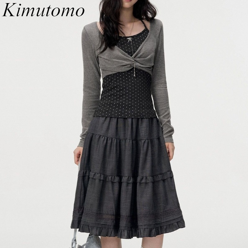 Vintage Fashion Pieces - Kimutomo Women T Shirts Long Sleeve