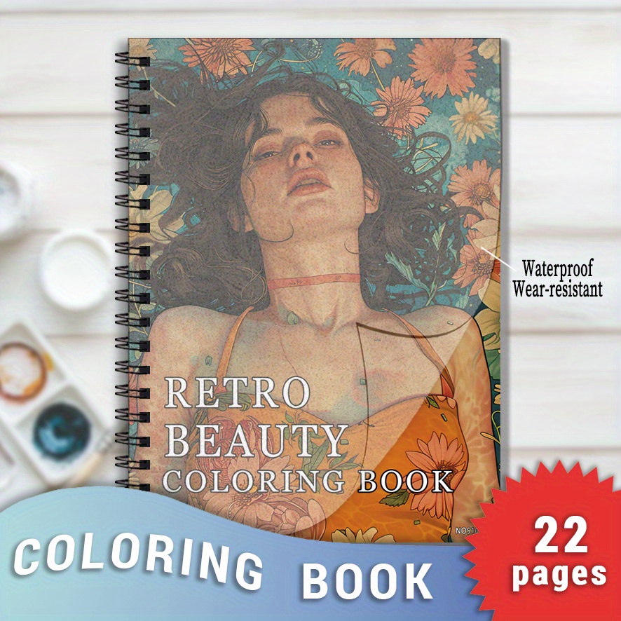 Vintage Fashion Coloring Book - Adult Vintage Coloring Book-8.3 x 11.2