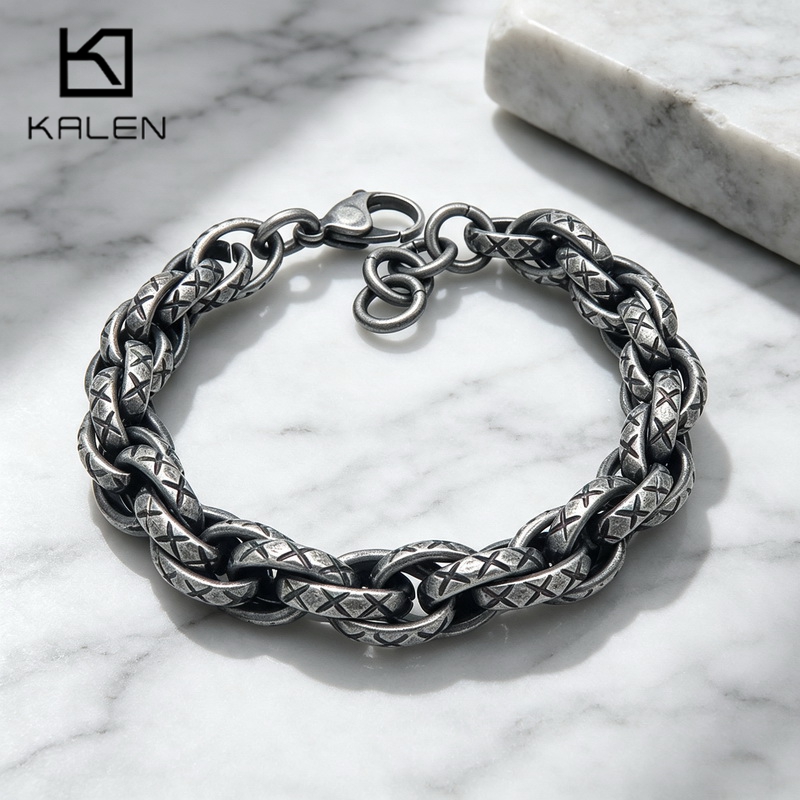 Z Vintage Fashion - Kalen 11mm Heavy Textured Cuban Chain