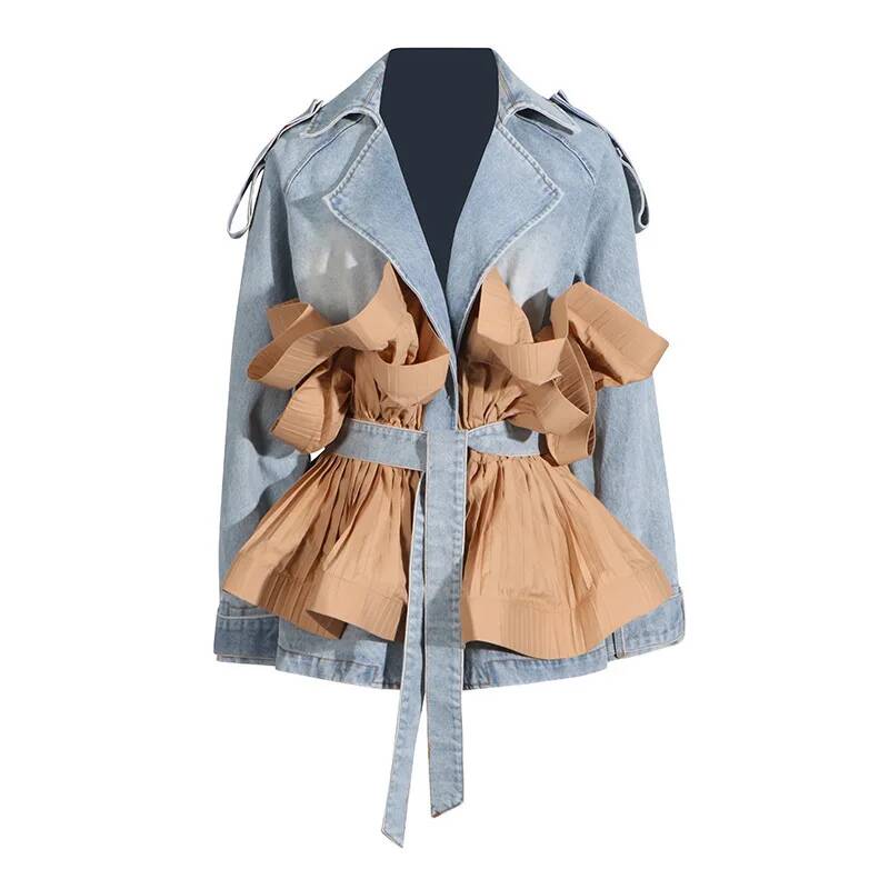 HKSH Spring Summer New Chic Or - đánh giá và giá Patchwork Jean Jacket