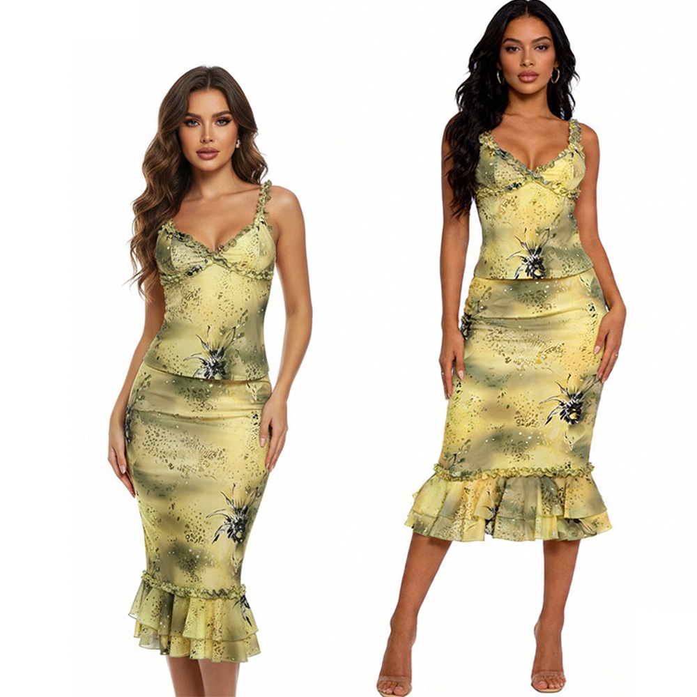 Women's Dress 2 Piece Floral P - đánh giá và giá Vintage Fashion Pieces