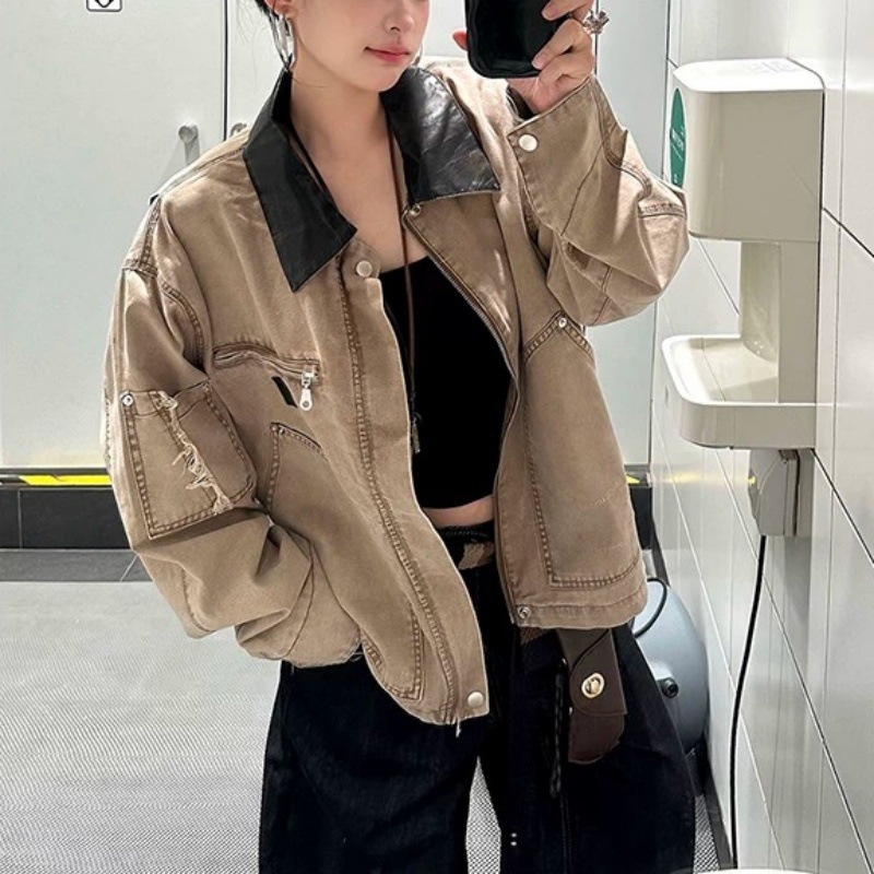 Women Vintage Denim Jacket Ove - đánh giá và giá Patchwork Jean Jacket