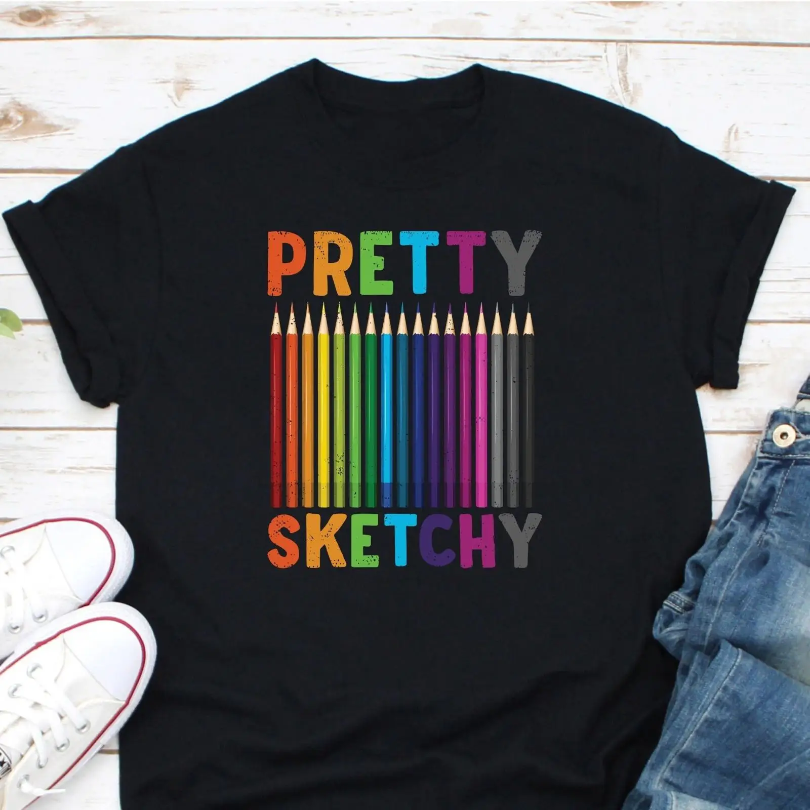 Pretty Sketchy Color Pencils T - đánh giá và giá Vintage Fashion Drawings
