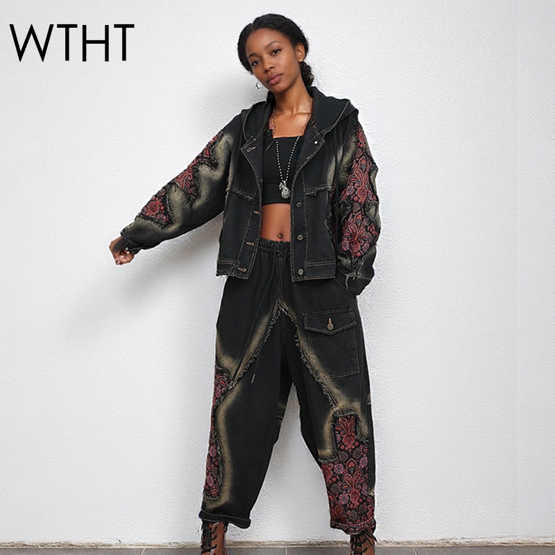 WTHT Fashion Women's Wash Patc - đánh giá và giá Patchwork Jean Jacket