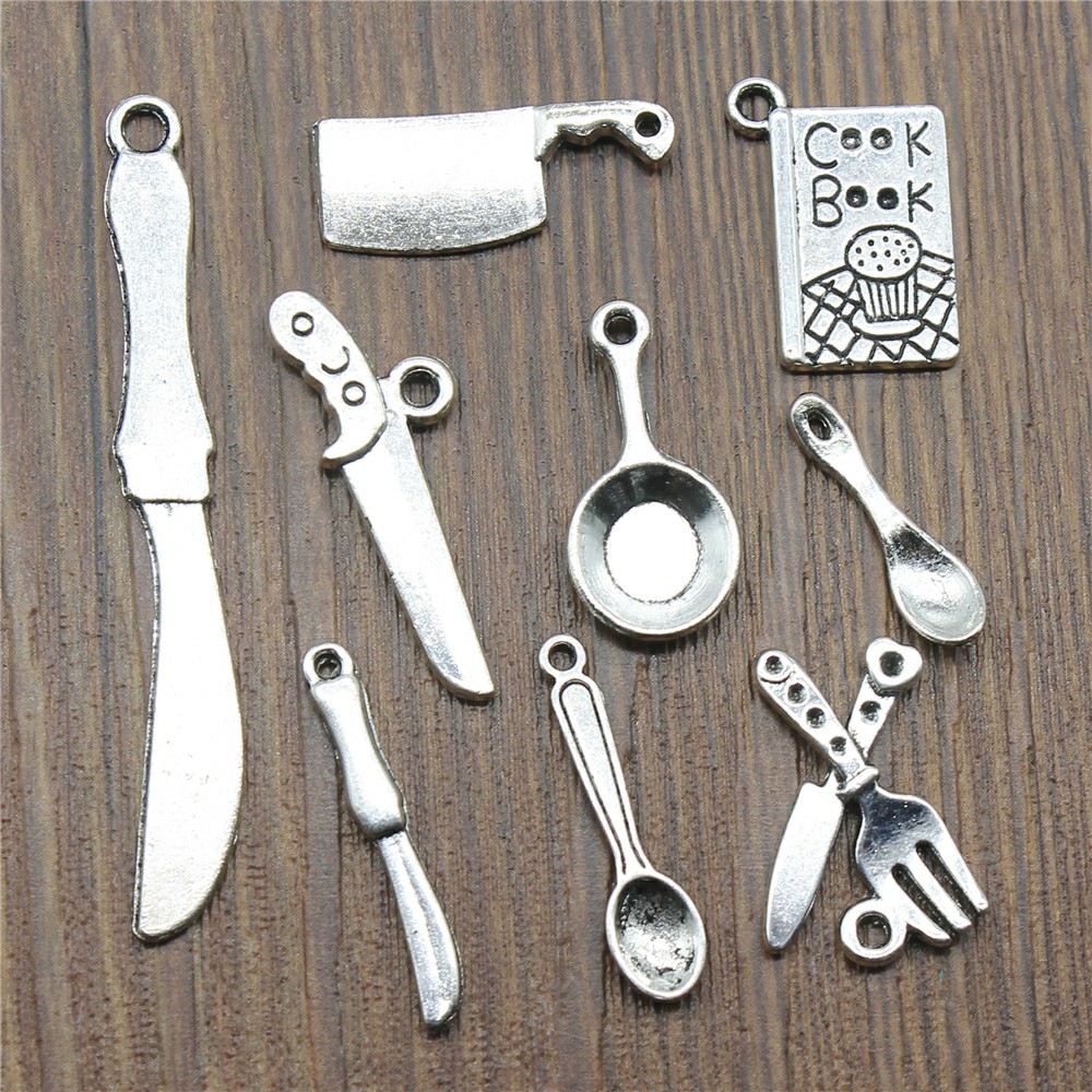 20pcs Kitchenware Charms Antiq - đánh giá và giá Vintage Fashion Coloring Book