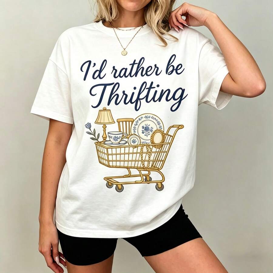 [Graphic Tee] 100% Cotton I'd  - đánh giá và giá Vintage Fashion Thrift