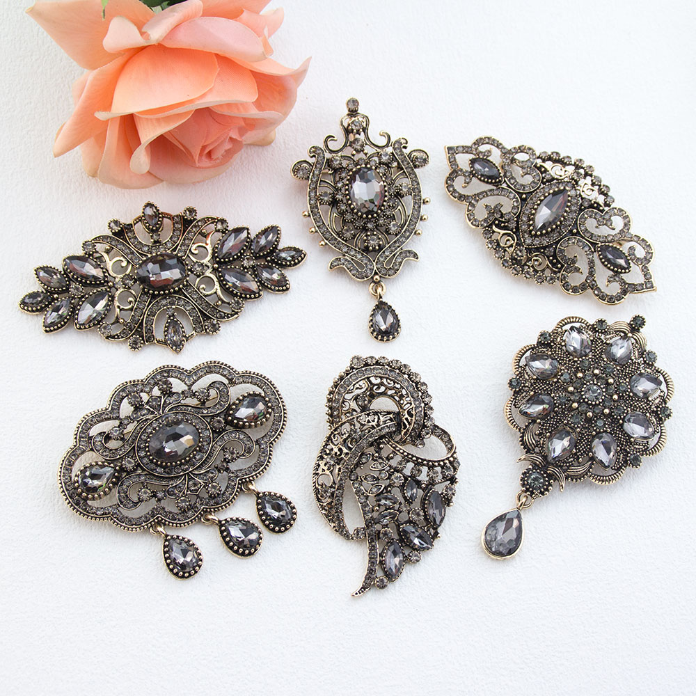 Vintage Gray Crystal Turkish B - đánh giá và giá Vintage Fashion Hijab