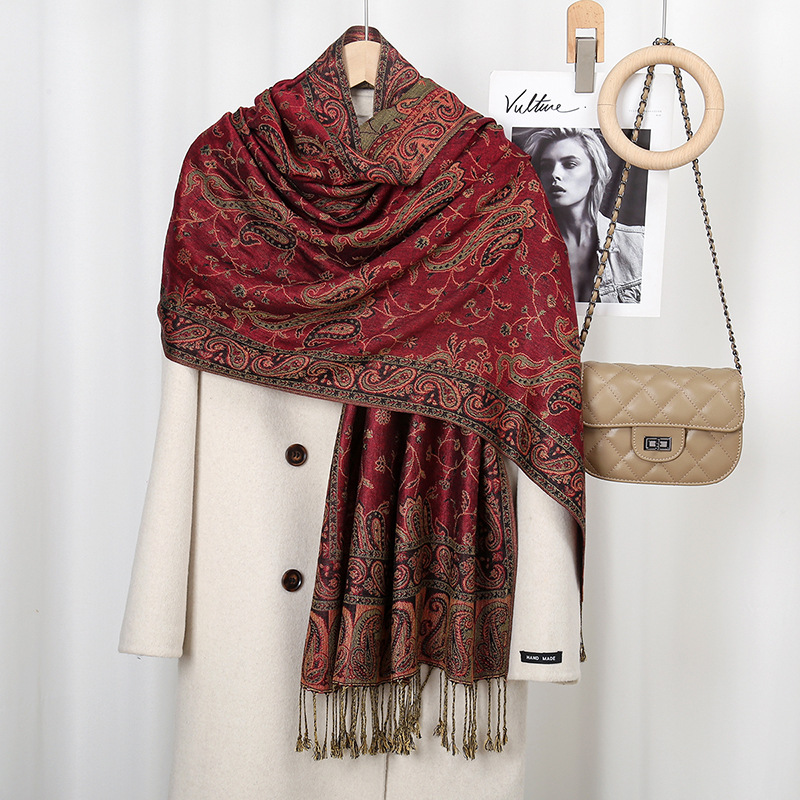 Bohemian Cashew Print Scarf Fo - đánh giá và giá Vintage Fashion Hijab