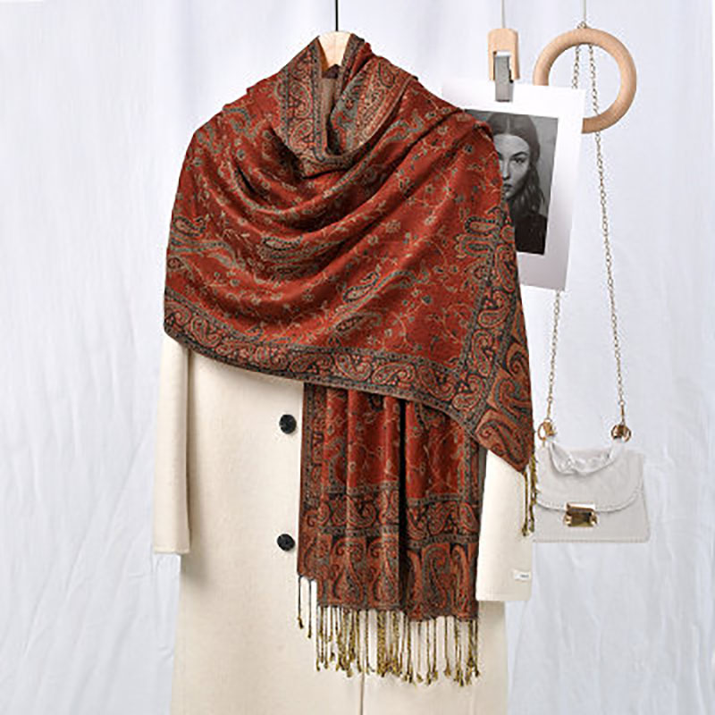 Bohemian Cashew Print Scarf Fo - đánh giá và giá Vintage Fashion Hijab