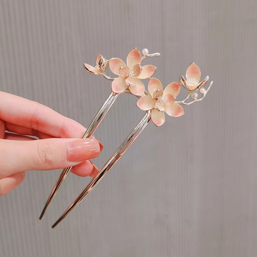 1pc U Shaped Flower Hair Stick - đánh giá và giá Vintage Fashion Jewelry