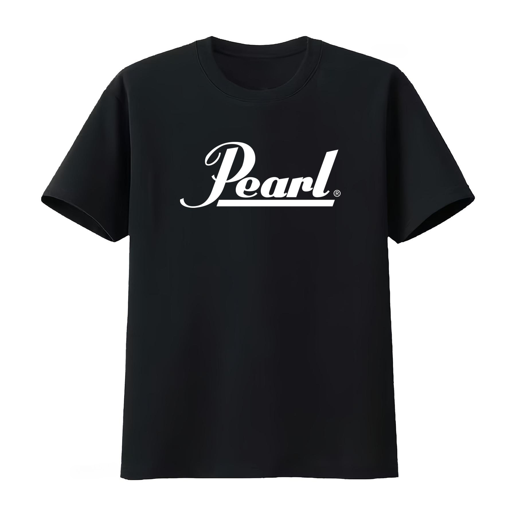 Pearl Drums Logo T Shirt Black - đánh giá và giá Vintage Fashion Icons
