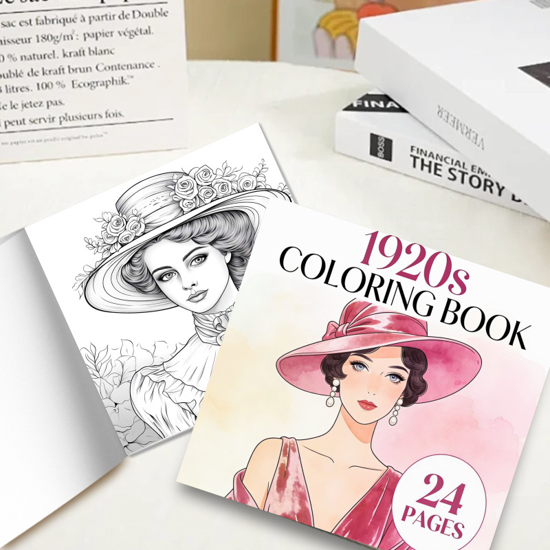 1920s Coloring Book 24 Pages V - đánh giá và giá Vintage Fashion Coloring Pages