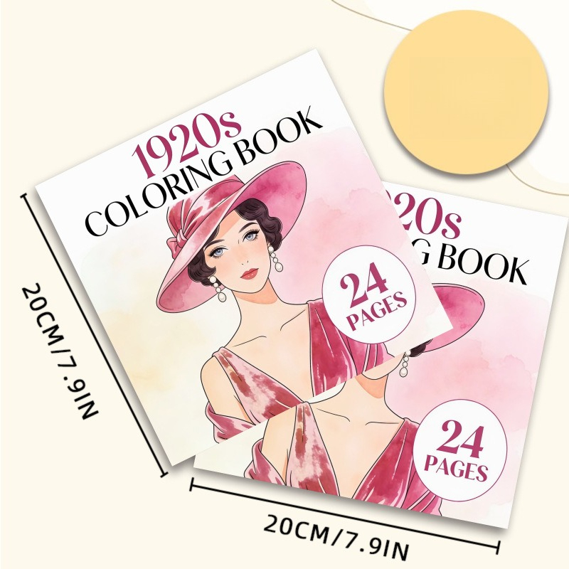 1920s Coloring Book 24 Pages V - đánh giá và giá Vintage Fashion Coloring Pages
