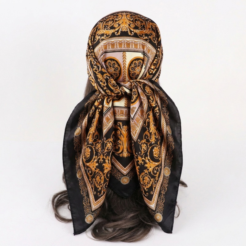 Vintage Satin Square Scarf Wom - đánh giá và giá Vintage Fashion Hijab