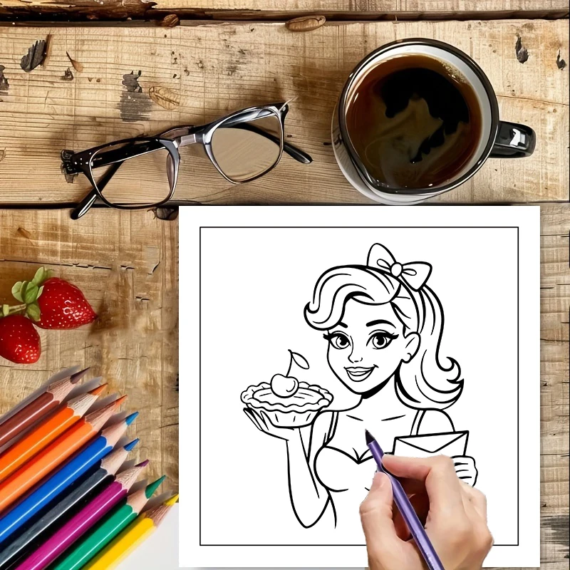 Vintage Model Coloring Book fo - đánh giá và giá Vintage Fashion Coloring Book