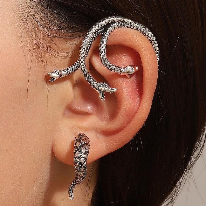 Gothic Three Headed Snake Earr - đánh giá và giá Vintage Fashion Guild