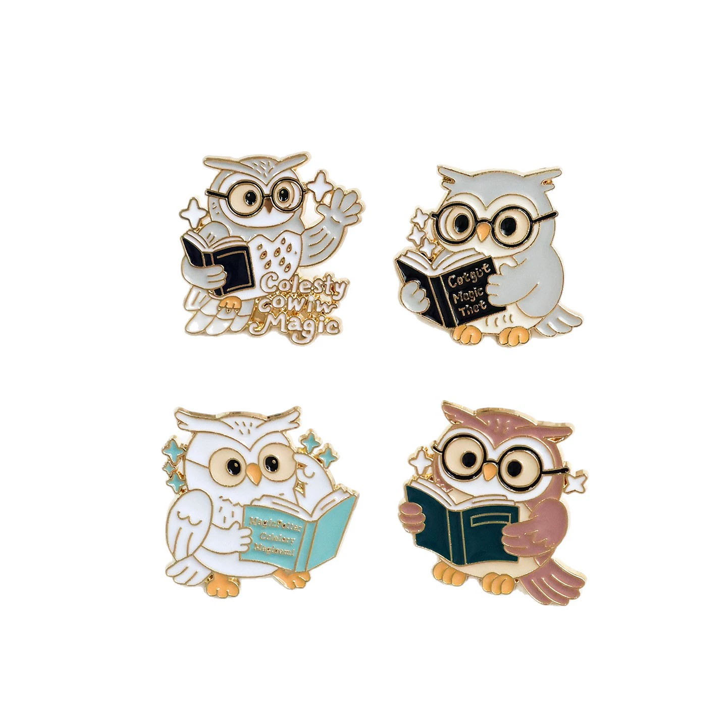 Vintage Owl And Books Brooches - đánh giá và giá Vintage Fashion Coloring Book