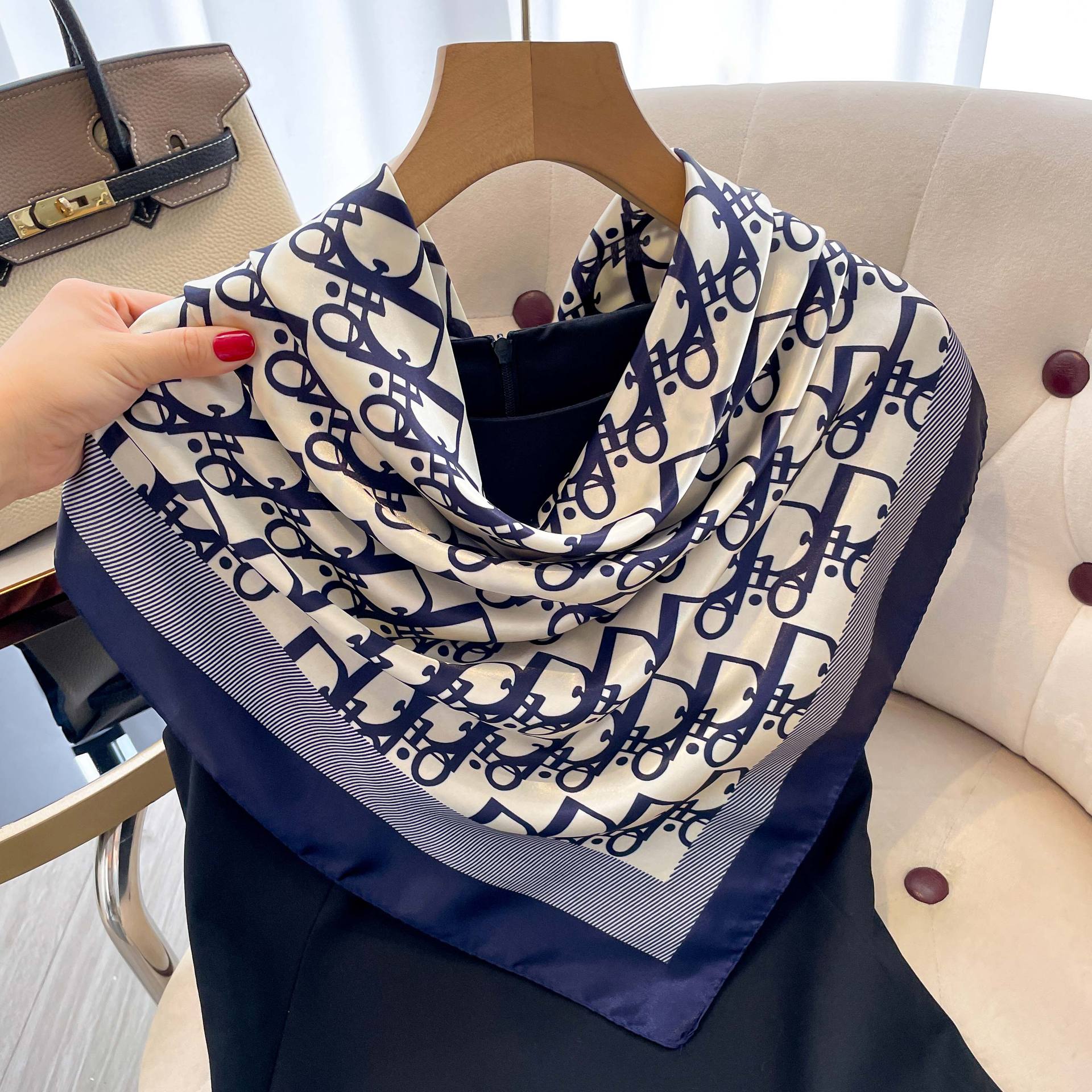1 Pcs 90cm Ladies' Silk Scarf  - đánh giá và giá Vintage Fashion Hijab