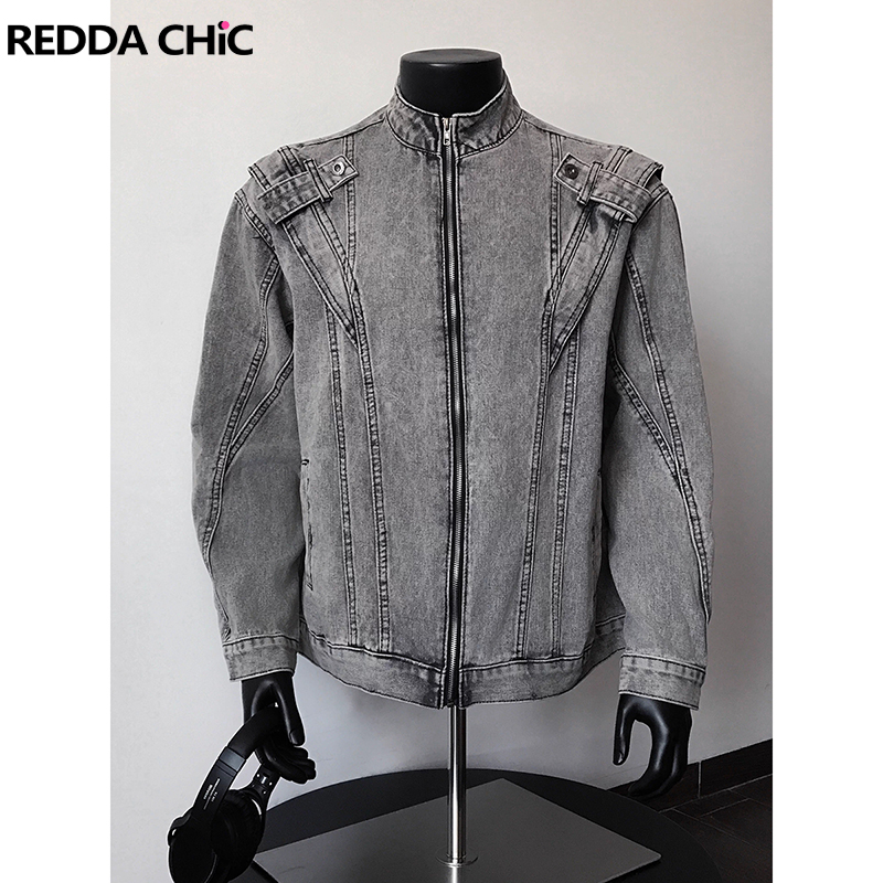 ReddaChic 2000s Distressed Men - đánh giá và giá Patchwork Jean Jacket