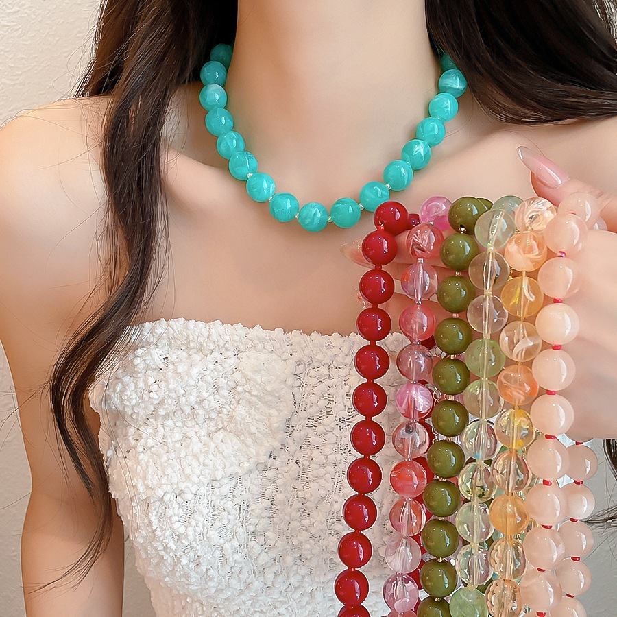Solid Color Round Resin Beaded - đánh giá và giá Vintage Fashion Coloring Pages